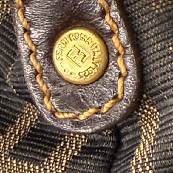 Vintage Fendi FF Zucca Print Canvas Two Way Handbag  (Scarf not included.) - Picture 8 of 15